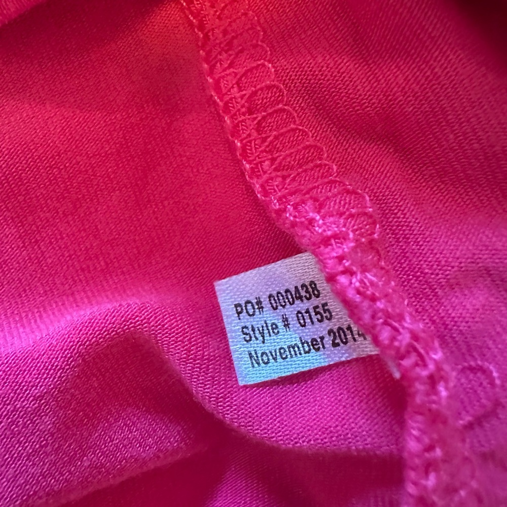 Ruby Ribbon Red/Pink Ruched Square-Neck 3/4 Sleeve Top Size L - Picture 10 of 16